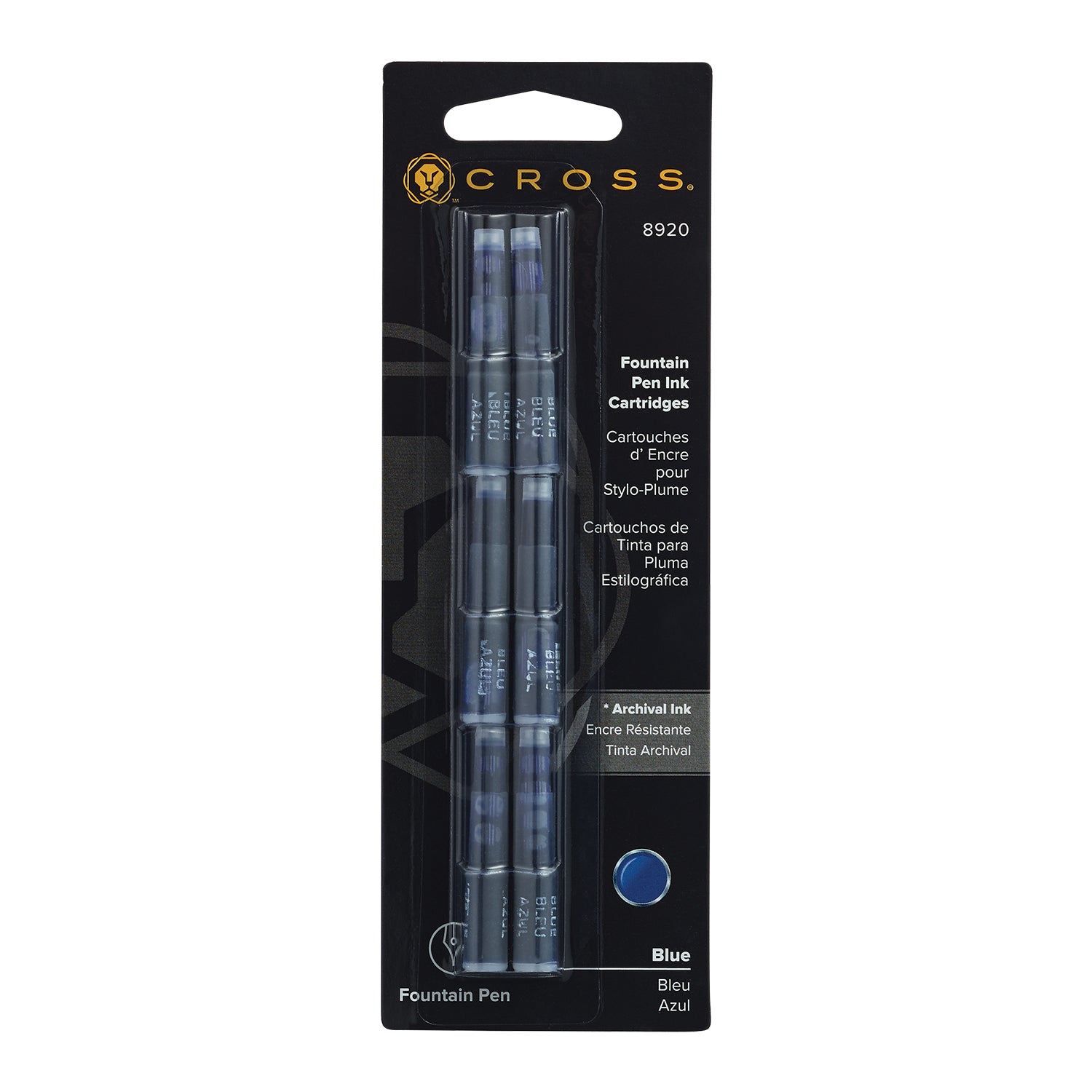 Cross - Cartouche d'Encre Bleu - Lot de 6