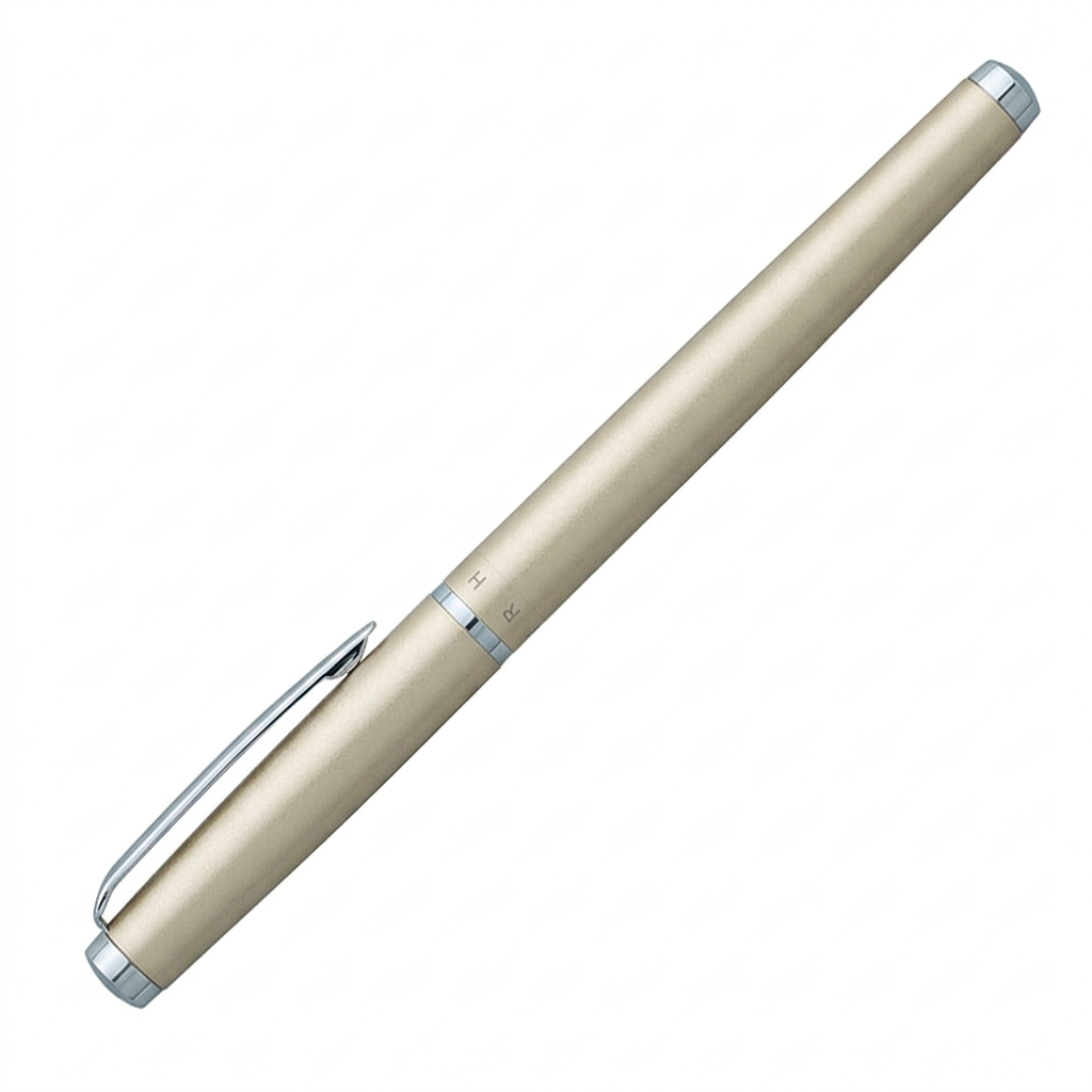 Stylo roller Hechter Paris Avenue Hoche Basic champagne SD183002A fermé, première vue