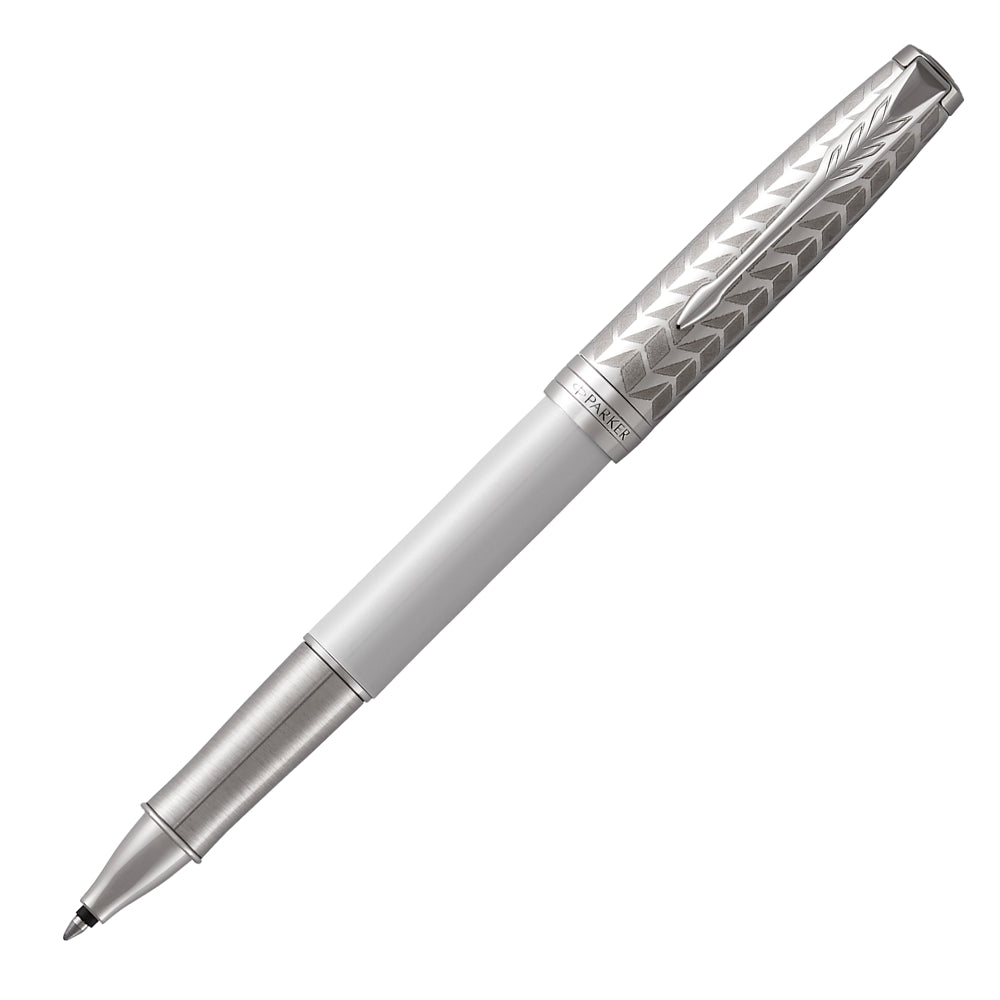 Stylo Roller PARKER 180 Métal Brossé - Finition Chrome (Occasion, État à Vérifier)