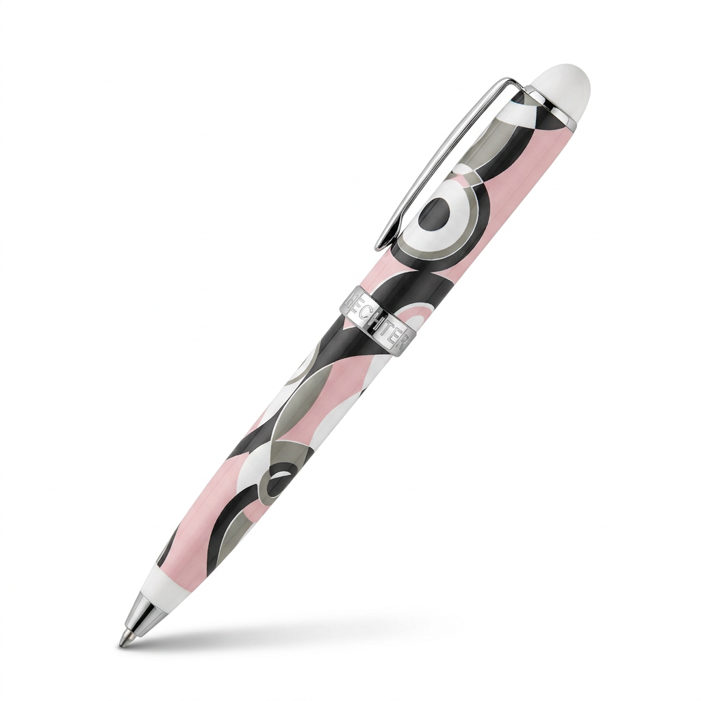 Mini Alliance rose noir blanc, vue de côté à 45 degrés avec ombre douce